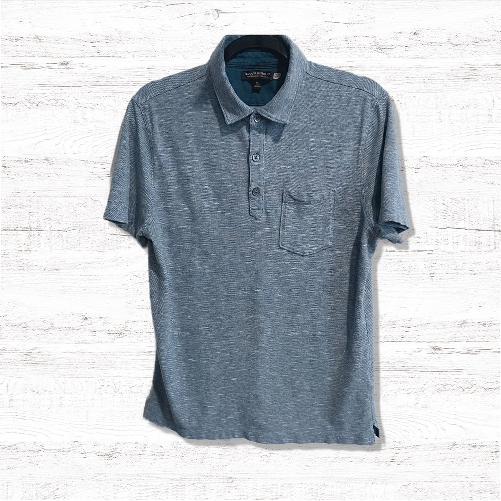 Banana Republic Men's Polo Blue Short Sleeve Men’s Size Medium